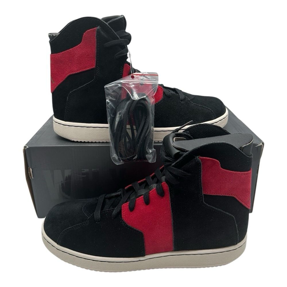 Nike Jordan Westbrook 0.2 Shoes Mens 9 Black/Black-Gym Red Sneakers 854563 001